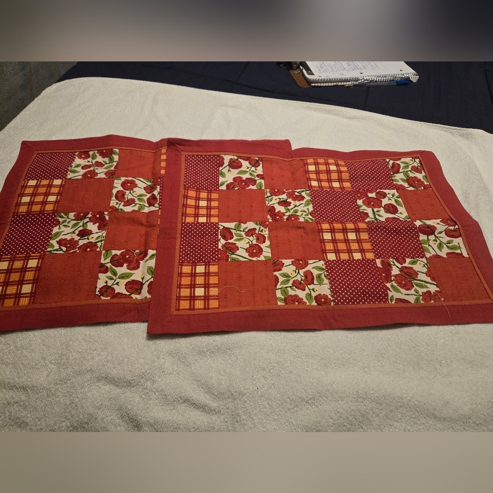 Patchwork Red Multi-print Placemats(2)